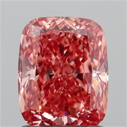 Picture of Lab Grown Diamond 1.35 Carats, CUSHION MODIFIED with  Cut, Fancy Vivid Pink Color, VS1 Clarity and Certified by IGI