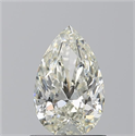 Natural Diamond 0.91 Carats, Pear with  Cut, K Color, SI1 Clarity and Certified by GIA