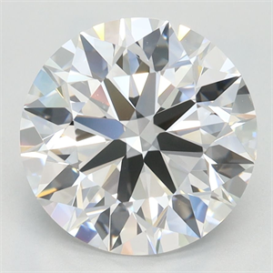 Picture of Lab Grown Diamond 3.02 Carats, Round with Ideal Cut, D Color, VVS1 Clarity and Certified by IGI