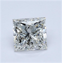 Natural Diamond 0.91 Carats, Princess with  Cut, H Color, VS2 Clarity and Certified by GIA
