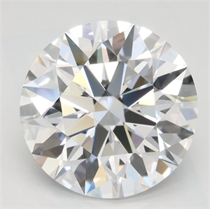 Picture of Lab Grown Diamond 2.82 Carats, Round with Ideal Cut, D Color, IF Clarity and Certified by IGI