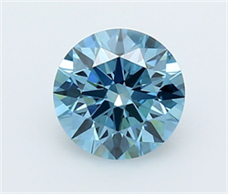 Picture of Lab Grown Diamond 1.49 Carats, Round with Ideal Cut, Fancy Vivid Blue Color, VVS1 Clarity and Certified by IGI