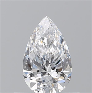 Foto Diamante Natural 0.50 quilates, De pera , Color D, claridad SI1 y certificado GIA de