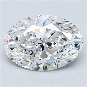 Foto Diamante Natural 3.04 quilates, Ovalado , Color D, claridad SI1 y certificado GIA de