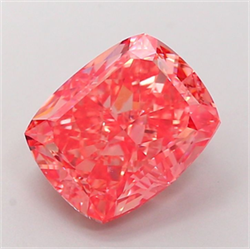 Picture of Lab Grown Diamond 3.93 Carats, CUSHION MODIFIED with  Cut, Fancy Vivid Pink Color, VVS2 Clarity and Certified by IGI