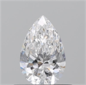 Diamante Natural 0.50 quilates, De pera , Color D, claridad SI1 y certificado GIA