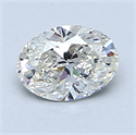 1.20 Carats, Oval Diamond with  Cut, I Color, SI2 Clarity and Certified by GIA