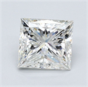Natural Diamond 1.61 Carats, Princess with  Cut, H Color, VS1 Clarity and Certified by GIA