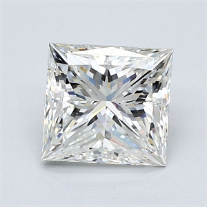 Picture of Natural Diamond 1.61 Carats, Princess with  Cut, H Color, VS1 Clarity and Certified by GIA
