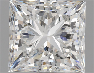 Picture of Natural Diamond 1.71 Carats, Princess with  Cut, F Color, VS1 Clarity and Certified by GIA