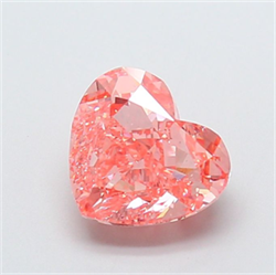 Picture of Lab Grown Diamond 2.71 Carats, Heart with  Cut, Fancy Vivid Pink Color, VS1 Clarity and Certified by IGI