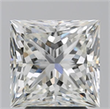 Natural Diamond 3.53 Carats, Princess with  Cut, J Color, VS1 Clarity and Certified by GIA