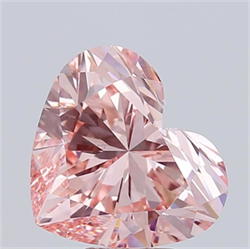 Picture of Lab Grown Diamond 6.09 Carats, Heart with  Cut, Fancy Vivid Pink Color, VS1 Clarity and Certified by IGI