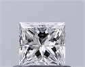 Natural Diamond 0.44 Carats, Princess with  Cut, E Color, IF Clarity and Certified by GIA