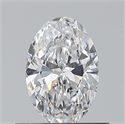 Natural Diamond 0.50 Carats, Oval with  Cut, D Color, VVS2 Clarity and Certified by GIA