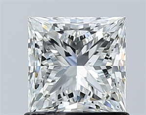 Picture of Natural Diamond 1.05 Carats, Princess with  Cut, I Color, IF Clarity and Certified by GIA