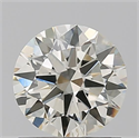Natural Diamond 1.01 Carats, Round with Excellent Cut, K Color, SI1 Clarity and Certified by IGI