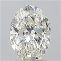 Natural Diamond 1.50 Carats, Oval with  Cut, H Color, SI1 Clarity and Certified by IGI