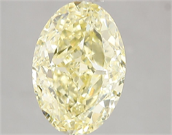 Picture of Lab Grown Diamond 3.01 Carats, Oval with  Cut, Fancy Vivid Yellow Color, VS2 Clarity and Certified by IGI