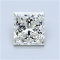 1.51 Carats, Princess Diamond with  Cut, J Color, VS2 Clarity and Certified by GIA