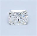 0.52 Carats, Radiant Diamond with  Cut, F Color, VS2 Clarity and Certified by GIA