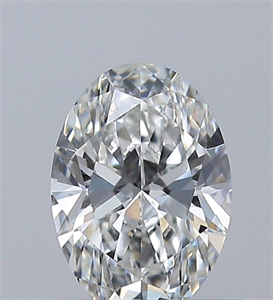 Foto Diamante Natural 0.42 quilates, Ovalado , Color F, claridad IF y certificado GIA de