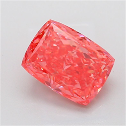 Picture of Lab Grown Diamond 5.09 Carats, CUSHION MODIFIED with  Cut, Fancy Vivid Pink Color, VVS2 Clarity and Certified by IGI