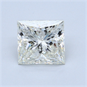 3.02 Carats, Princess Diamond with  Cut, J Color, SI2 Clarity and Certified by GIA