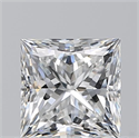 Natural Diamond 0.90 Carats, Princess with  Cut, F Color, VS1 Clarity and Certified by GIA