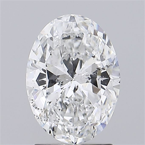Foto Diamante Natural 1.50 quilates, Ovalado , Color F, claridad I1 y certificado GIA de