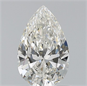 Natural Diamond 0.56 Carats, Pear with  Cut, H Color, IF Clarity and Certified by GIA