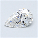 0.69 Carats, Pear Diamond with  Cut, E Color, SI1 Clarity and Certified by GIA