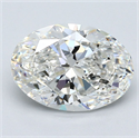 Natural Diamond 3.01 Carats, Oval with  Cut, G Color, SI2 Clarity and Certified by GIA