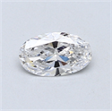 0.45 Carats, Oval Diamond with  Cut, D Color, SI1 Clarity and Certified by GIA
