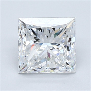 Foto Diamante Natural 1.53 quilates, Princesa , Color D, claridad VS2 y certificado GIA de