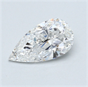 0.71 Carats, Pear Diamond with  Cut, E Color, SI1 Clarity and Certified by GIA
