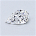 0.50 Carats, Pear Diamond with  Cut, D Color, IF Clarity and Certified by GIA