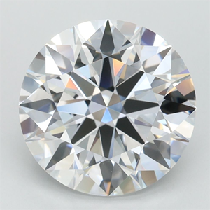 Picture of Lab Grown Diamond 3.48 Carats, Round with Ideal Cut, D Color, IF Clarity and Certified by IGI