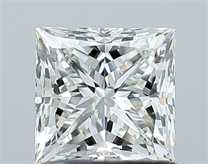 Picture of Natural Diamond 1.02 Carats, Princess with  Cut, H Color, VVS2 Clarity and Certified by GIA