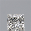 Natural Diamond 0.52 Carats, Princess with  Cut, G Color, SI1 Clarity and Certified by GIA