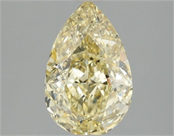 Picture of Lab Grown Diamond 2.12 Carats, Pear with  Cut, Fancy Vivid Yellow Color, VS2 Clarity and Certified by IGI