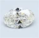1.02 Carats, Oval Diamond with  Cut, I Color, SI2 Clarity and Certified by GIA