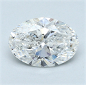 1.01 Carats, Oval Diamond with  Cut, D Color, SI2 Clarity and Certified by GIA