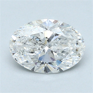 Picture of 1.01 Carats, Oval Diamond with  Cut, D Color, SI2 Clarity and Certified by GIA