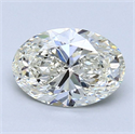 1.40 quilates, Ovalado Diamante , Color J, claridad VS1 y certificado por GIA