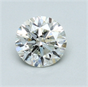 0.70 Carats, Round Diamond with Excellent Cut, J Color, SI1 Clarity and Certified by GIA