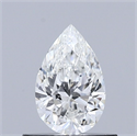 Natural Diamond 0.50 Carats, Pear with  Cut, H Color, VVS1 Clarity and Certified by GIA