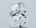 Natural Diamond 1.20 Carats, Oval with  Cut, D Color, VS2 Clarity and Certified by GIA