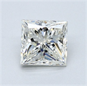 Natural Diamond 1.30 Carats, Princess with  Cut, J Color, VVS2 Clarity and Certified by GIA
