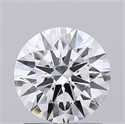 Lab Grown Diamond 1.07 Carats, Round with Ideal Cut, D Color, VVS1 Clarity and Certified by IGI